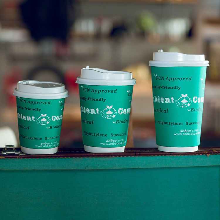 Disposable Custom Logo Double Wall Paper Coffee Carton Cup