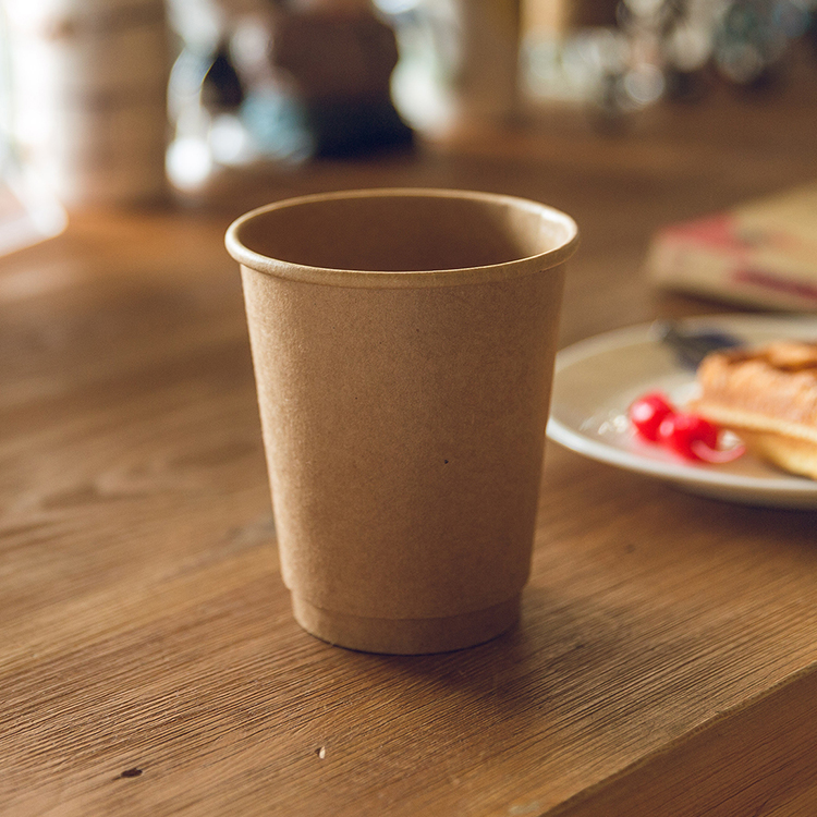 Brown Kraft Paper Cups with Logo Printing for Drinking