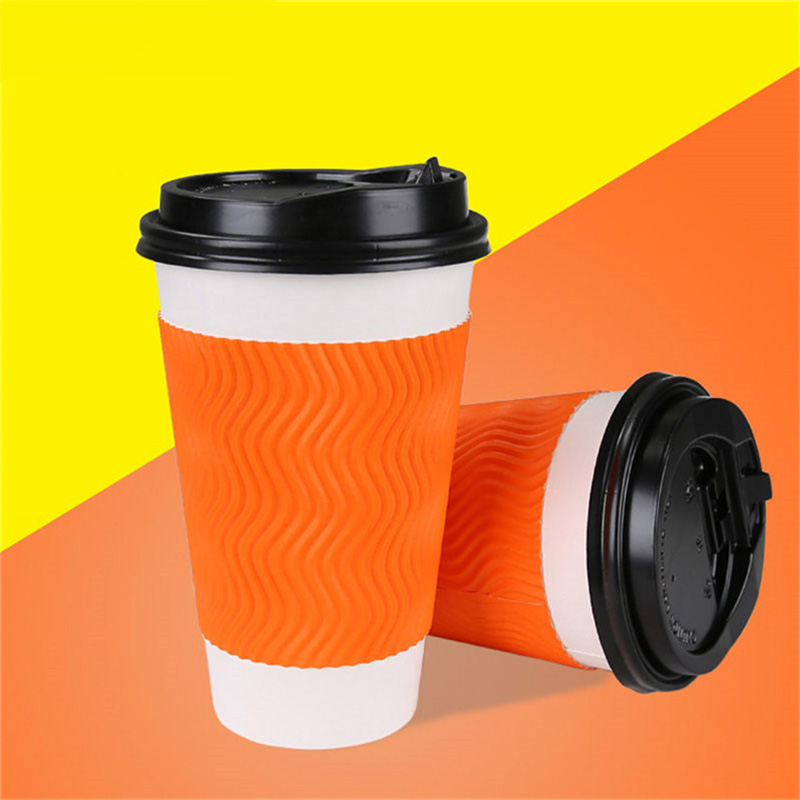 12 oz disposable ripple wall coffee cup for vending