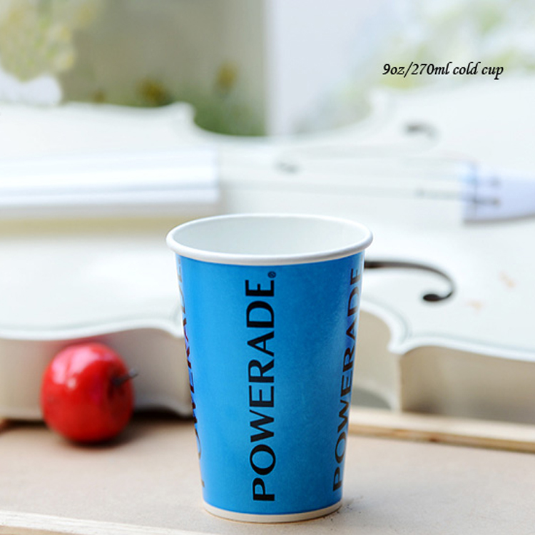 Custom Printed Colorful Cold Soda Drink Paper Cup