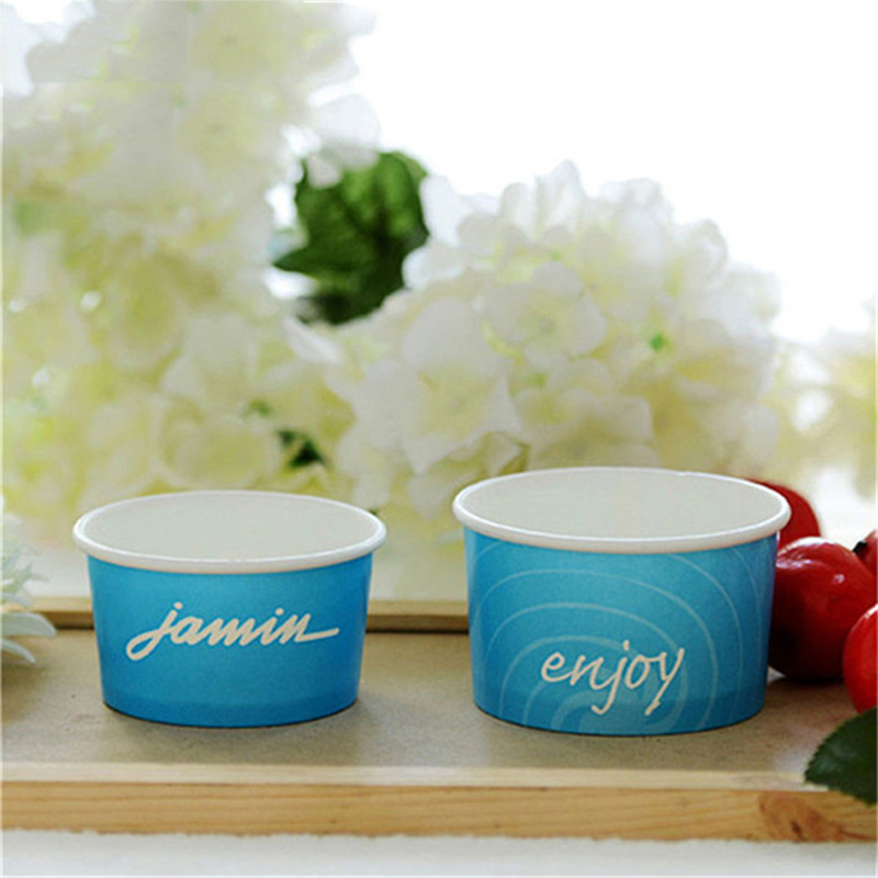 Wholesale custom logo design disposable ice cream paper cup