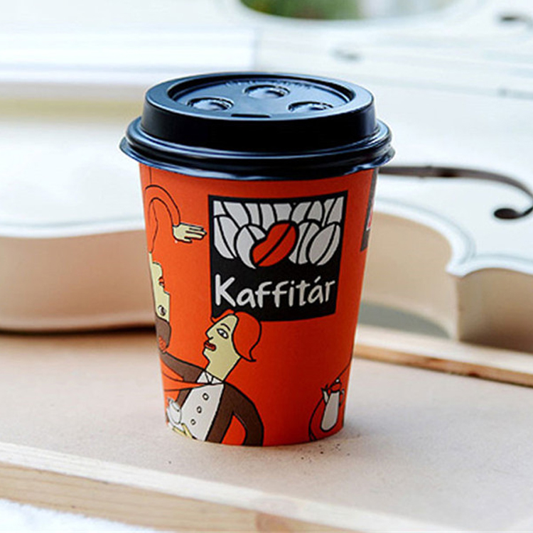 16 Ounce Disposable Custom Printed Paper Coffee Cup