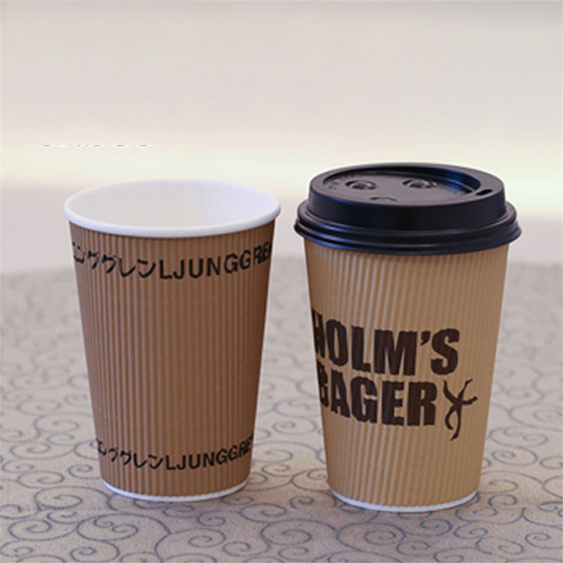 8 oz 12 oz 16 oz Eco-Friendly Brown Hot Cold Drink Kraft Paper Cup with Plastic Lid