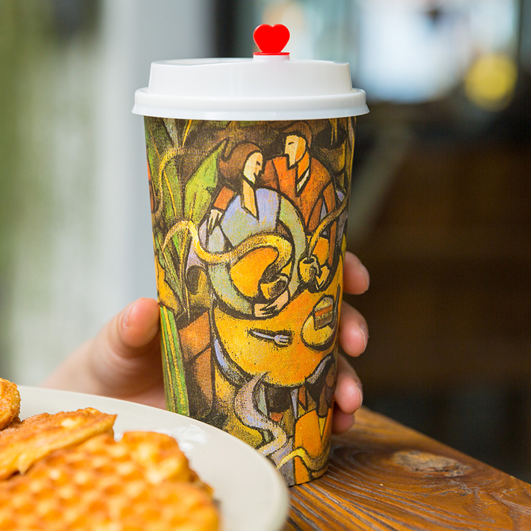 Takeaway Custom Logo Biodegradable Single Wall Coffee Cup