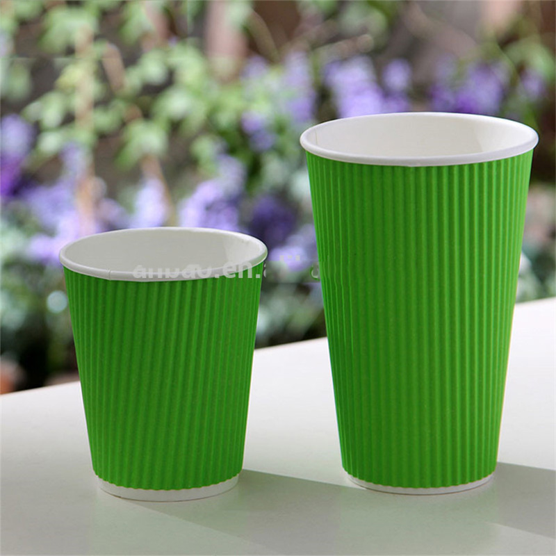 8/12/14/16OZ Disposable custom ripple wall coffee paper cup