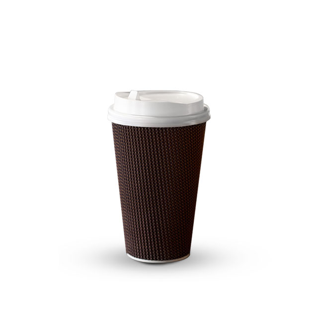 Eco Friendly Disposable Ripple Wall Paper Cups For Coffee